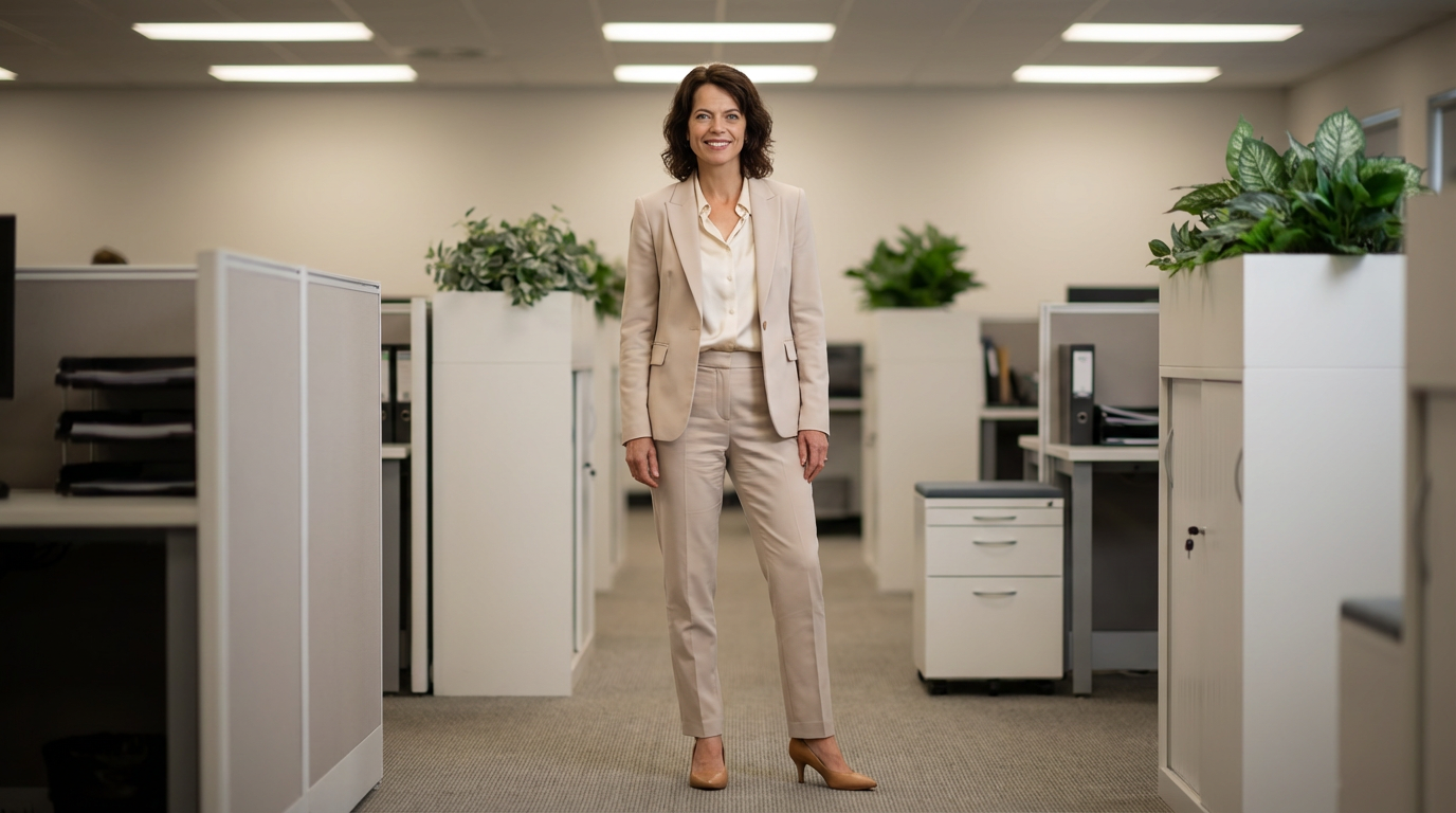 Klassischer Anzug Beige